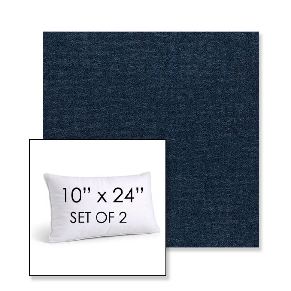 Picture of Abstraction Indigo | Set of 2 | 10" X 24" Sunbrella Outdoor Throw Pillows with Premium Inserts