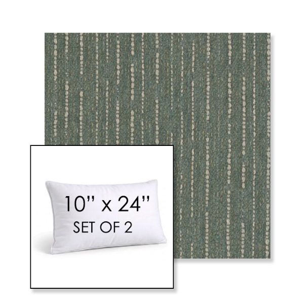 Picture of Abundant Seaglass | Set of 2 | 10" X 24" Sunbrella Outdoor Throw Pillows with Premium Inserts