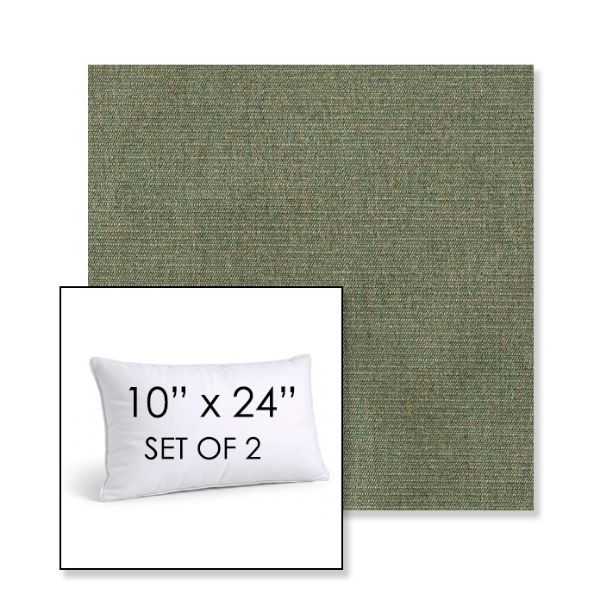 Picture of Ambrose Fern | Set of 2 | 10" X 24" Sunbrella Outdoor Throw Pillows with Premium Inserts