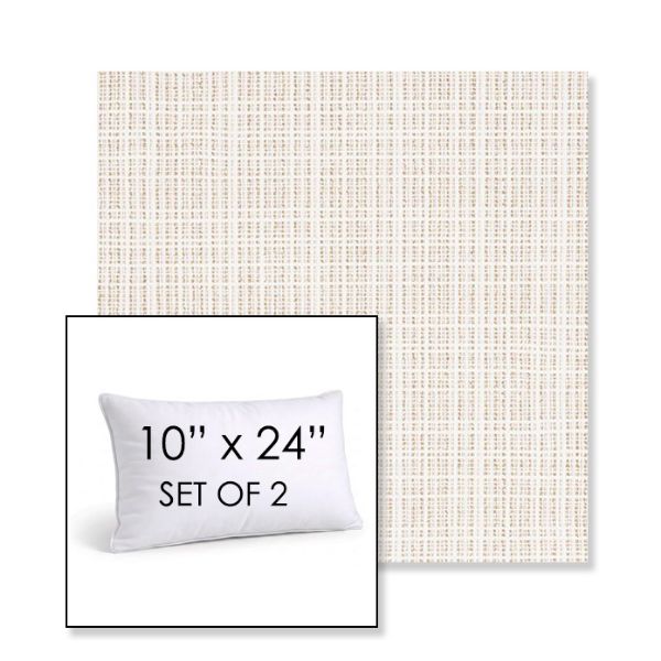 Picture of Benson Sand | Set of 2 | 10" X 24" Sunbrella Outdoor Throw Pillows with Premium Inserts