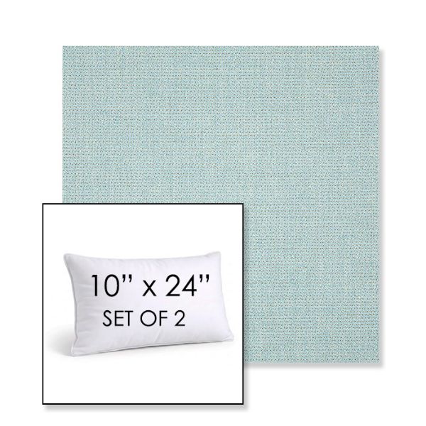 Picture of Bliss Dew | Set of 2 | 10" X 24" Sunbrella Outdoor Throw Pillows with Premium Inserts