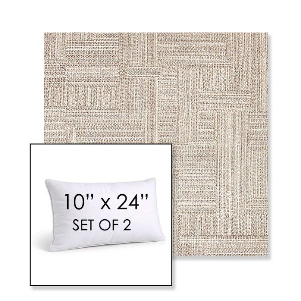 Picture of Boro Walnut | Set of 2 | 10" X 24" Sunbrella Outdoor Throw Pillows with Premium Inserts