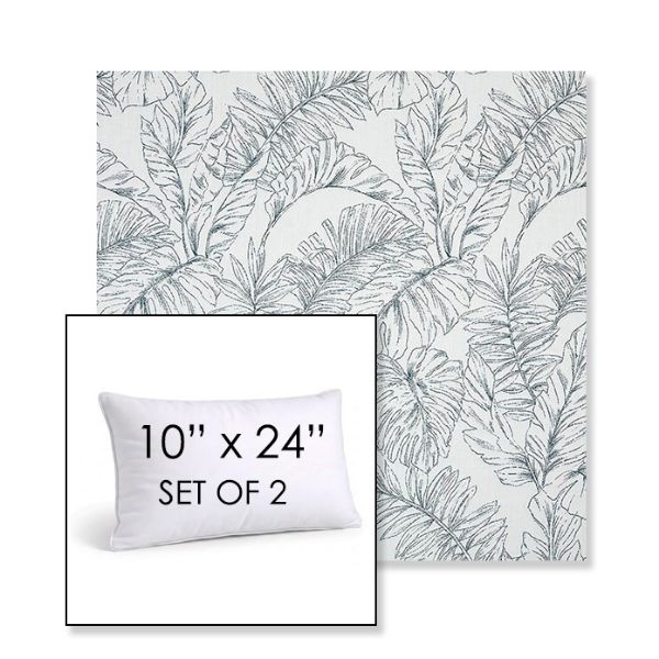 Picture of Calm Laurel | Set of 2 | 10" X 24" Sunbrella Outdoor Throw Pillows with Premium Inserts