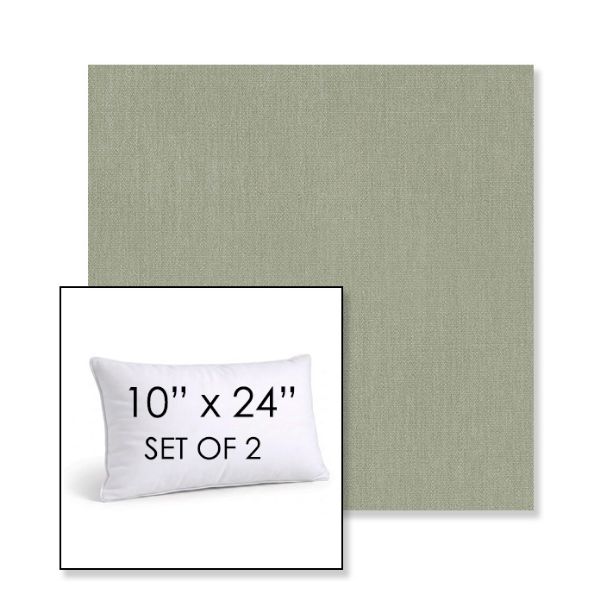 Picture of Canvas Seasalt | Set of 2 | 10" X 24" Sunbrella Outdoor Throw Pillows with Premium Inserts