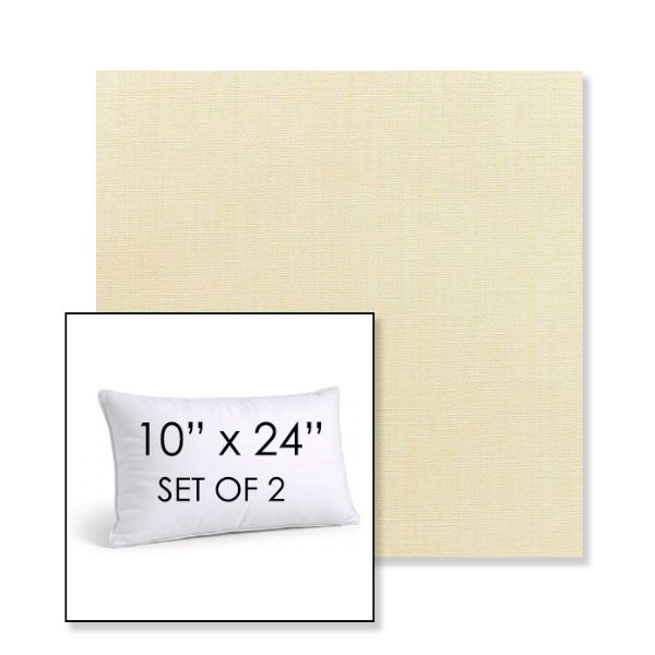 Picture of Canvas Vellum | Set of 2 | 10" X 24" Sunbrella Outdoor Throw Pillows with Premium Inserts