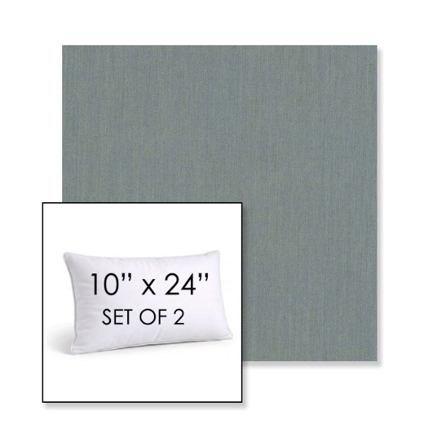 Picture of Cast Seaglass | Set of 2 | 10" X 24" Sunbrella Outdoor Throw Pillows with Premium Inserts