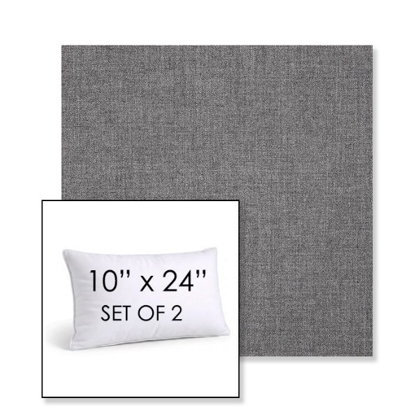 Picture of Cast Slate | Set of 2 | 10" X 24" Sunbrella Outdoor Throw Pillows with Premium Inserts