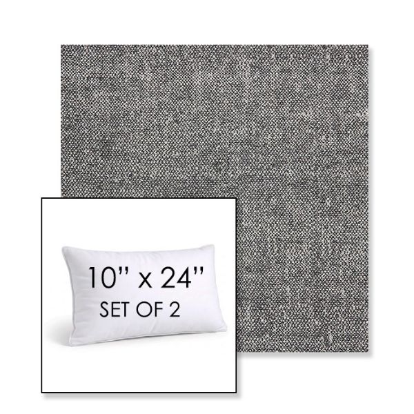 Picture of Chartres Granite | Set of 2 | 10" X 24" Sunbrella Outdoor Throw Pillows with Premium Inserts