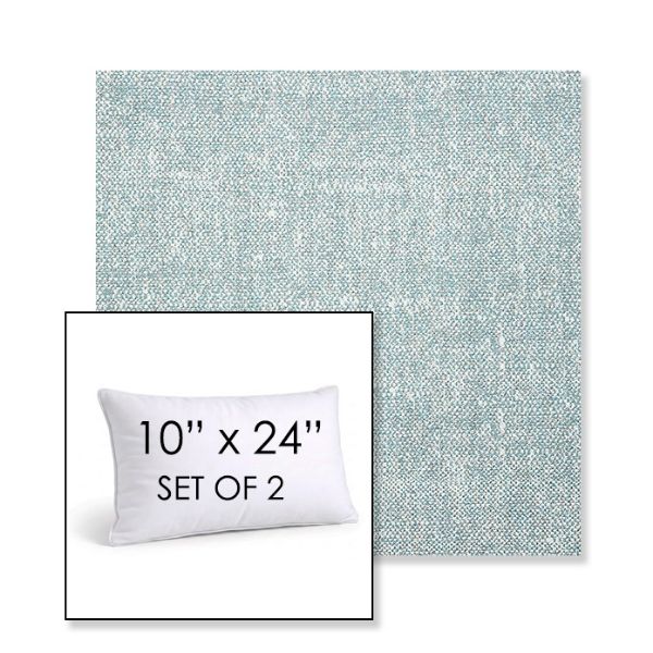 Picture of Chartres Opal | Set of 2 | 10" X 24" Sunbrella Outdoor Throw Pillows with Premium Inserts