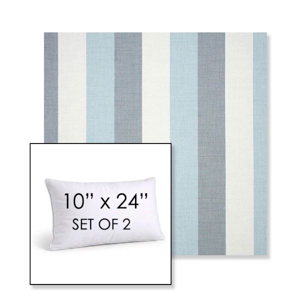 Picture of Direction Dew | Set of 2 | 10" X 24" Sunbrella Outdoor Throw Pillows with Premium Inserts