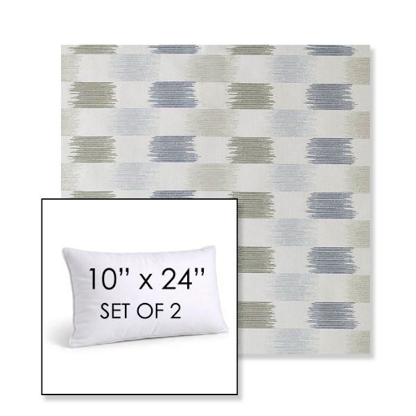 Picture of Dream Mist | Set of 2 | 10" X 24" Sunbrella Outdoor Throw Pillows with Premium Inserts