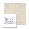 Picture of Escher Alabaster | Set of 2 | 10" X 24" Sunbrella Outdoor Throw Pillows with Premium Inserts