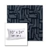 Picture of Escher Indigo | Set of 2 | 10" X 24" Sunbrella Outdoor Throw Pillows with Premium Inserts