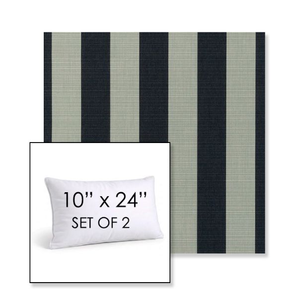 Picture of Expressive Mist | Set of 2 | 10" X 24" Sunbrella Outdoor Throw Pillows with Premium Inserts
