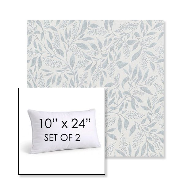 Picture of Exquisite Mist | Set of 2 | 10" X 24" Sunbrella Outdoor Throw Pillows with Premium Inserts