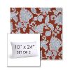 Picture of Floral Song Cinnabar | Set of 2 | 10" X 24" Sunbrella Outdoor Throw Pillows with Premium Inserts