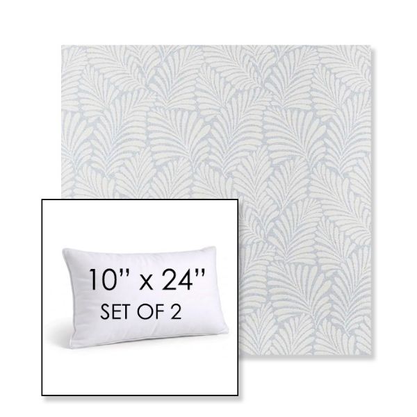 Picture of Frond Sky | Set of 2 | 10" X 24" Sunbrella Outdoor Throw Pillows with Premium Inserts
