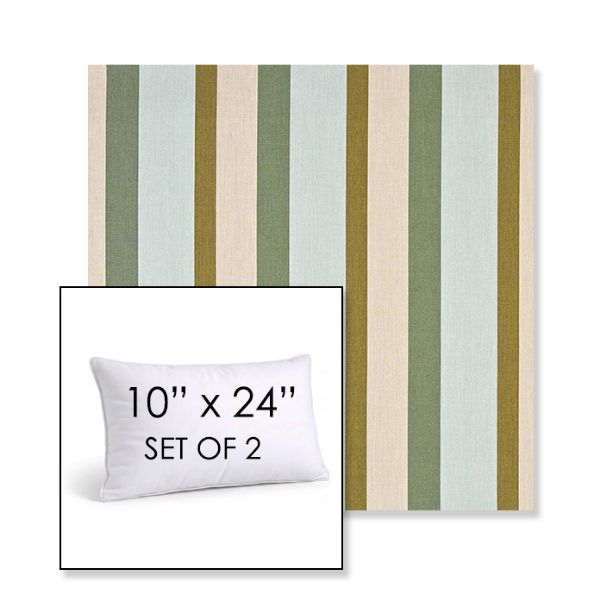 Picture of Gateway Aloe | Set of 2 | 10" X 24" Sunbrella Outdoor Throw Pillows with Premium Inserts