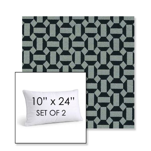 Picture of Hoopla Plume | Set of 2 | 10" X 24" Sunbrella Outdoor Throw Pillows with Premium Inserts
