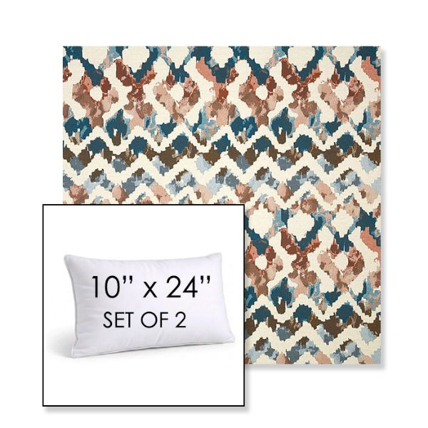 Picture of Inga Boho | Set of 2 | 10" X 24" Sunbrella Outdoor Throw Pillows with Premium Inserts