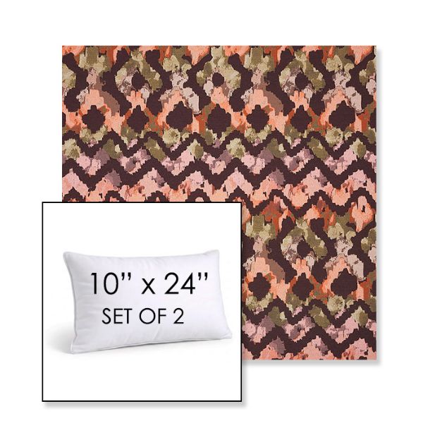 Picture of Inga Gypsy | Set of 2 | 10" X 24" Sunbrella Outdoor Throw Pillows with Premium Inserts