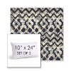 Picture of Inga Midnight | Set of 2 | 10" X 24" Sunbrella Outdoor Throw Pillows with Premium Inserts