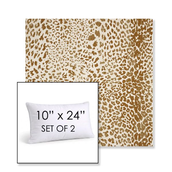 Picture of Instinct Toffee | Set of 2 | 10" X 24" Sunbrella Outdoor Throw Pillows with Premium Inserts
