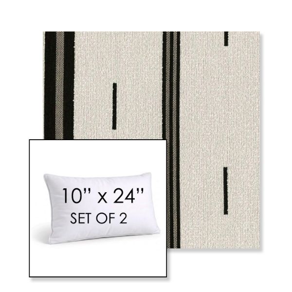 Picture of Khaima Fonio | Set of 2 | 10" X 24" Sunbrella Outdoor Throw Pillows with Premium Inserts