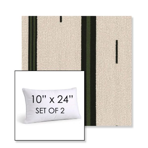 Picture of Khaima Moringa | Set of 2 | 10" X 24" Sunbrella Outdoor Throw Pillows with Premium Inserts