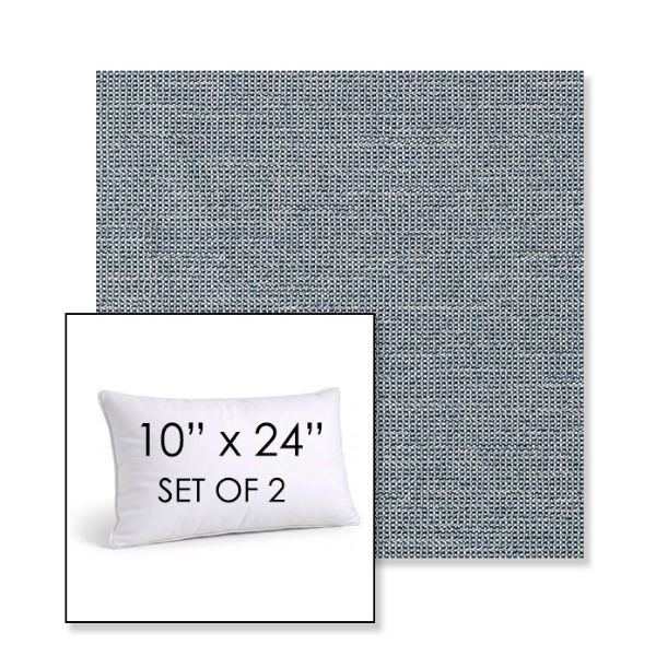 Picture of Kudos Denim Wash | Set of 2 | 10" X 24" Sunbrella Outdoor Throw Pillows with Premium Inserts