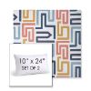 Picture of Labyrinth Fiesta | Set of 2 | 10" X 24" Sunbrella Outdoor Throw Pillows with Premium Inserts