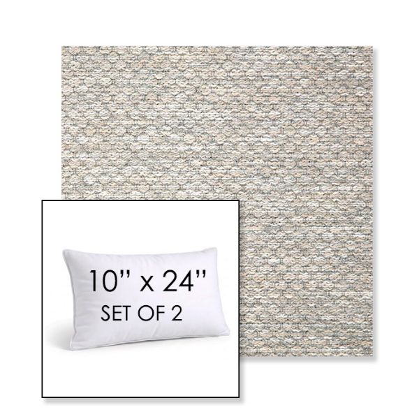 Picture of Litchfield Fog | Set of 2 | 10" X 24" Sunbrella Outdoor Throw Pillows with Premium Inserts