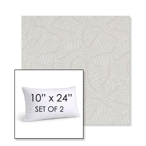 Picture of Lively Parchment | Set of 2 | 10" X 24" Sunbrella Outdoor Throw Pillows with Premium Inserts
