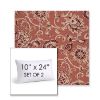 Picture of Martha Floral Rose Vine | Set of 2 | 10" X 24" Sunbrella Outdoor Throw Pillows with Premium Inserts