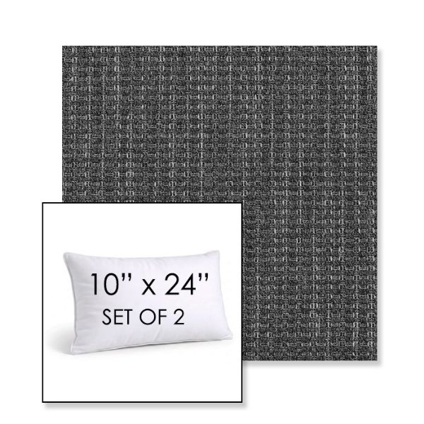 Picture of Metamorphic Slate | Set of 2 | 10" X 24" Sunbrella Outdoor Throw Pillows with Premium Inserts