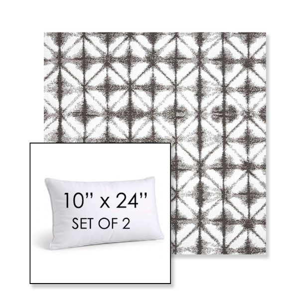 Picture of Midori Stone | Set of 2 | 10" X 24" Sunbrella Outdoor Throw Pillows with Premium Inserts