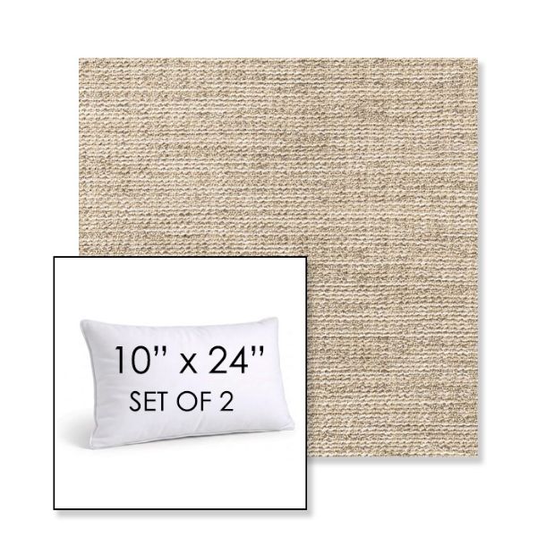 Picture of Momento Parchment | Set of 2 | 10" X 24" Sunbrella Outdoor Throw Pillows with Premium Inserts