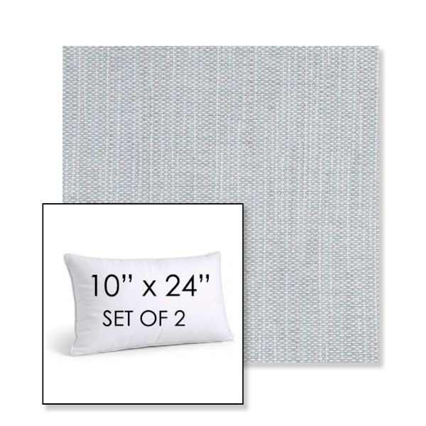 Picture of Nova Chambray | Set of 2 | 10" X 24" Sunbrella Outdoor Throw Pillows with Premium Inserts