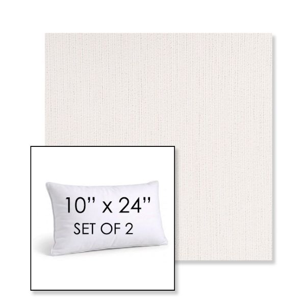 Picture of Nova Parchment | Set of 2 | 10" X 24" Sunbrella Outdoor Throw Pillows with Premium Inserts