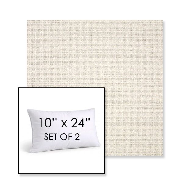 Picture of Nurture White | Set of 2 | 10" X 24" Sunbrella Outdoor Throw Pillows with Premium Inserts