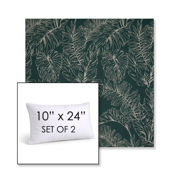 Picture of Palma Canopy | Set of 2 | 10" X 24" Sunbrella Outdoor Throw Pillows with Premium Inserts
