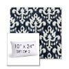 Picture of Patra Indigo | Set of 2 | 10" X 24" Sunbrella Outdoor Throw Pillows with Premium Inserts
