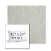 Picture of Pique Gravel | Set of 2 | 10" X 24" Sunbrella Outdoor Throw Pillows with Premium Inserts