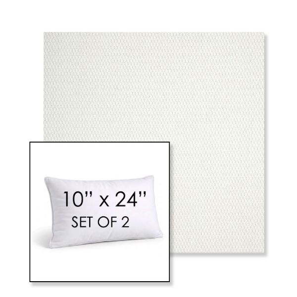 Picture of Pique Salt | Set of 2 | 10" X 24" Sunbrella Outdoor Throw Pillows with Premium Inserts
