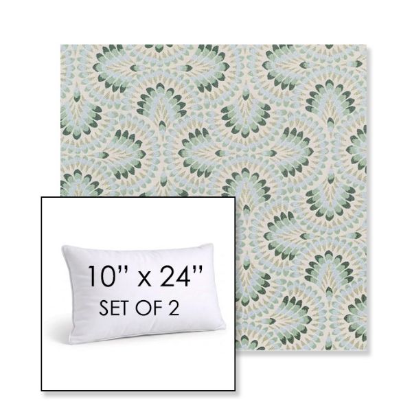 Picture of Plume Spring | Set of 2 | 10" X 24" Sunbrella Outdoor Throw Pillows with Premium Inserts