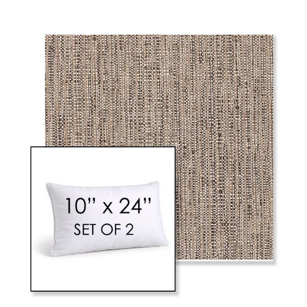 Picture of Poros Rattan | Set of 2 | 10" X 24" Sunbrella Outdoor Throw Pillows with Premium Inserts