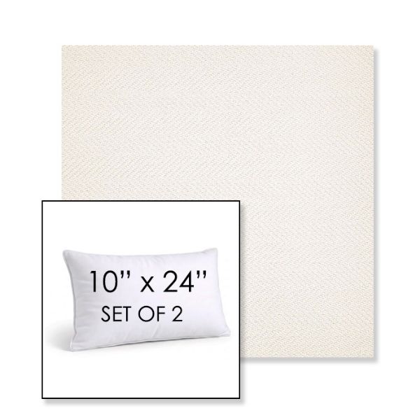 Picture of Posh Snow | Set of 2 | 10" X 24" Sunbrella Outdoor Throw Pillows with Premium Inserts