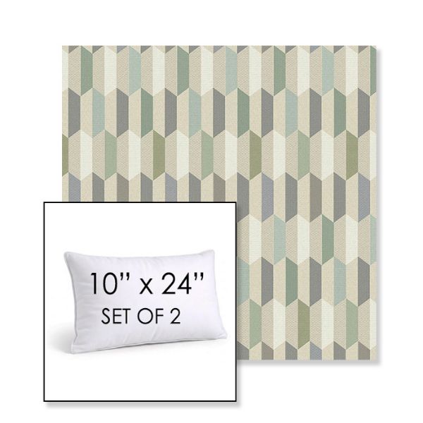 Picture of Precise Spring | Set of 2 | 10" X 24" Sunbrella Outdoor Throw Pillows with Premium Inserts