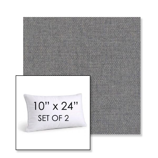 Picture of Proof Slate | Set of 2 | 10" X 24" Sunbrella Outdoor Throw Pillows with Premium Inserts