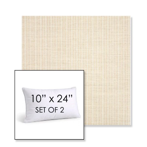 Picture of Proven Flax | Set of 2 | 10" X 24" Sunbrella Outdoor Throw Pillows with Premium Inserts